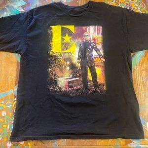Black Elton John Graphic Tee